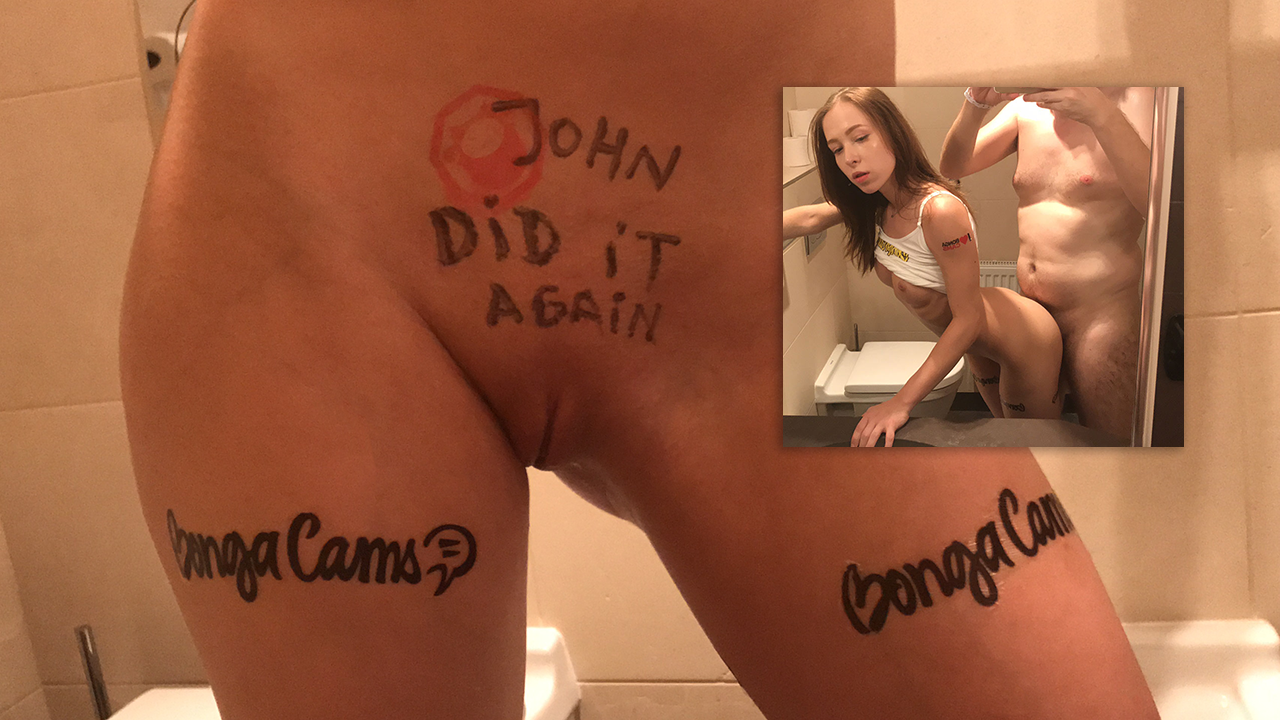 Bald pussy Bongacam Girl fucks me in the bathroom